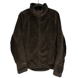 Mountain HardWear Womens Windstopper Fleece Jacket Brown Medium Full Zip Outdoor